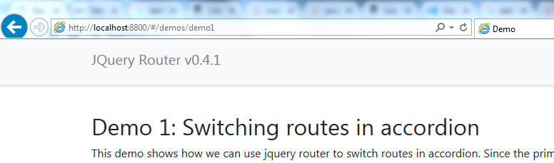 JQuery Routing Plugin